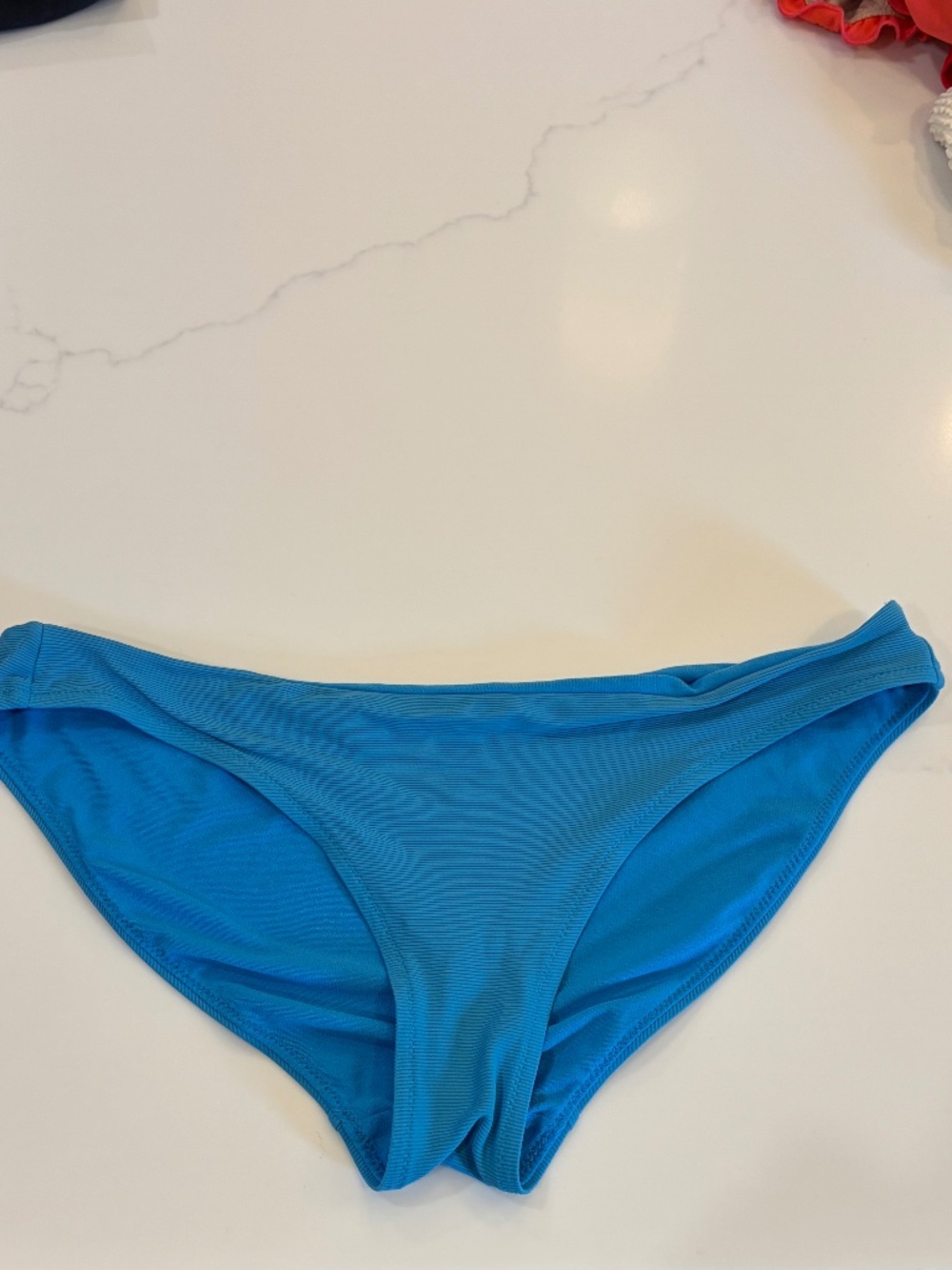 Athleta Blue Ribbed Bikini Bottoms Swim